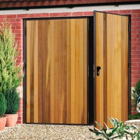 Oxley-Timber-Side-Hinged-Garage-Doors-Part-Open